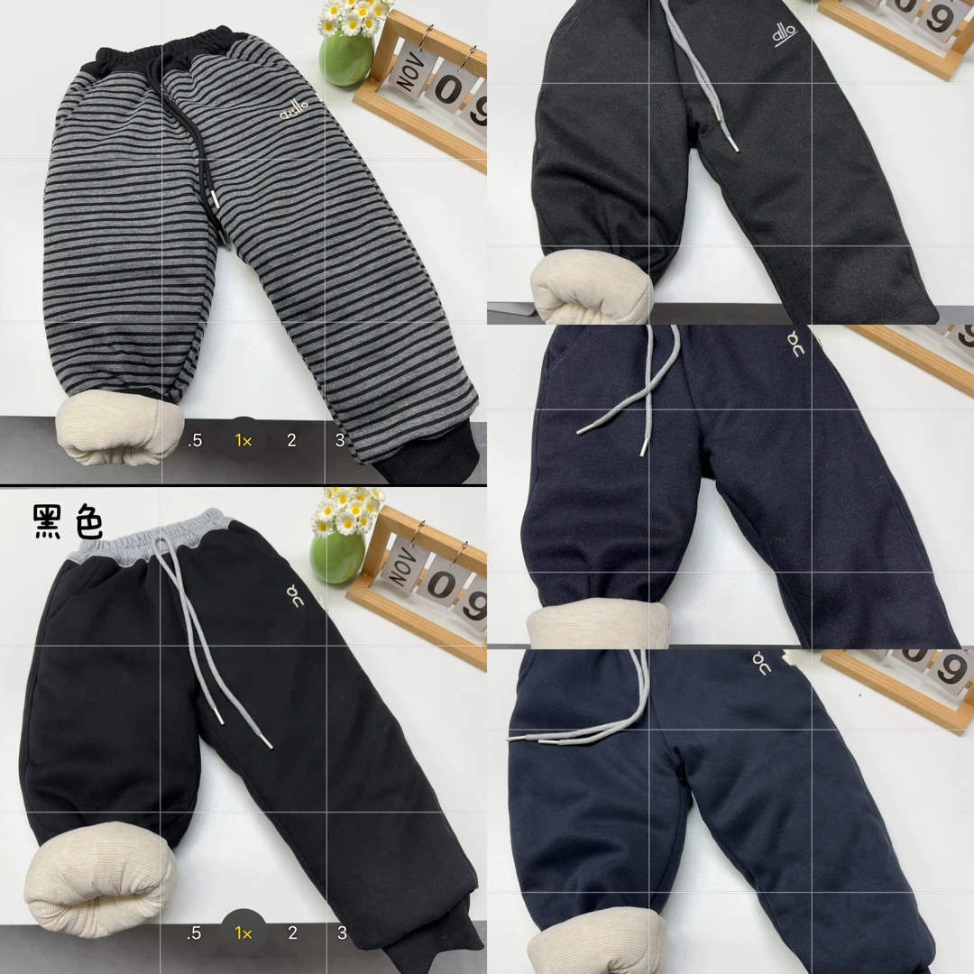 （中童110-150）冬季一条加厚过冬棉裤男童休闲裤