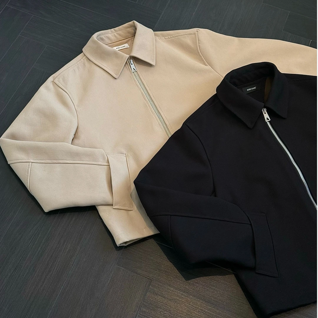 ANN DNR“高定贵宾”春季翻领极简通勤短款夹克外套SL12091