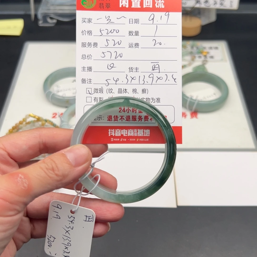 未镶嵌手镯翡翠一****-54.3正圈
