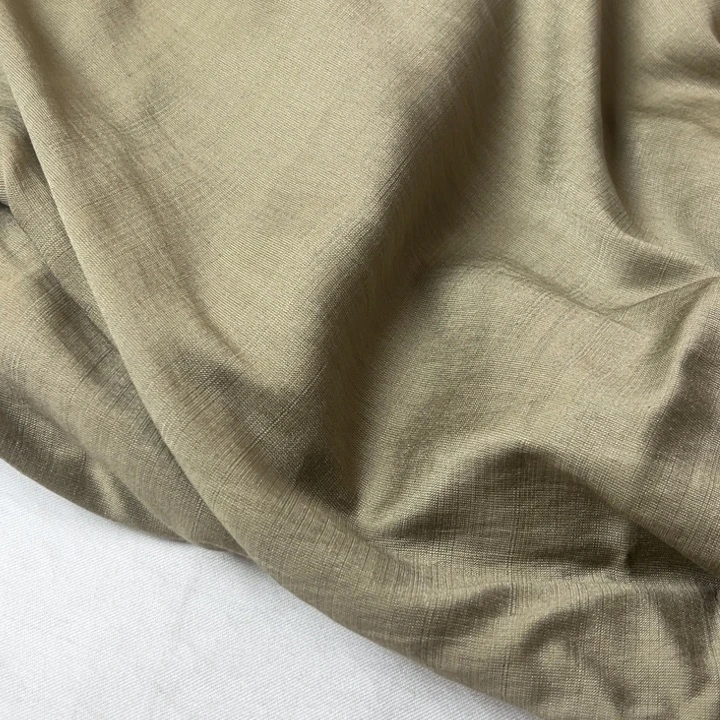 棉混纺浅军绿色麻棉3米