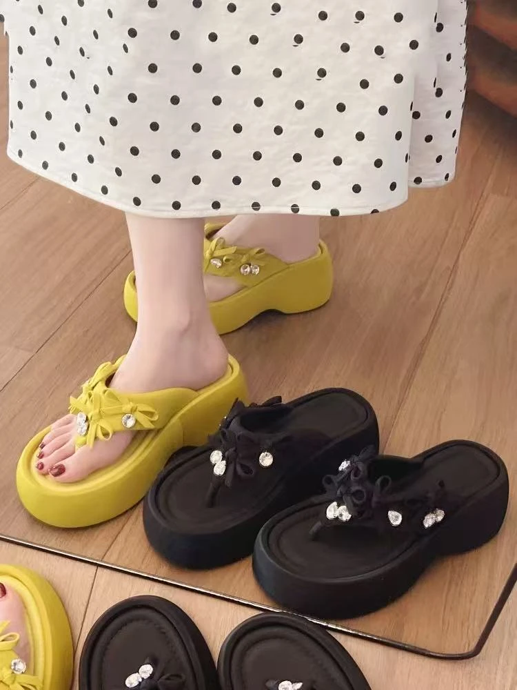 【飘飘】撤柜D2夏款潮流软底超轻增高百搭休闲拖鞋女-X988-20