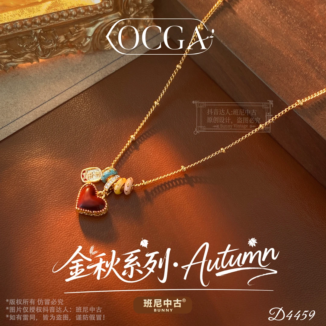 镀k金D4459法【彩云追月】秋冬OCGA 欧斯伽斯项链
