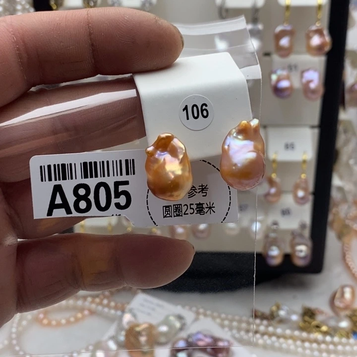 淡水珍珠银S925镶嵌颈饰手工805