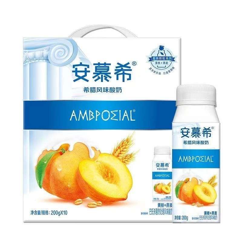 【次日达1月产】伊利安慕希黄桃燕麦酸奶200*10