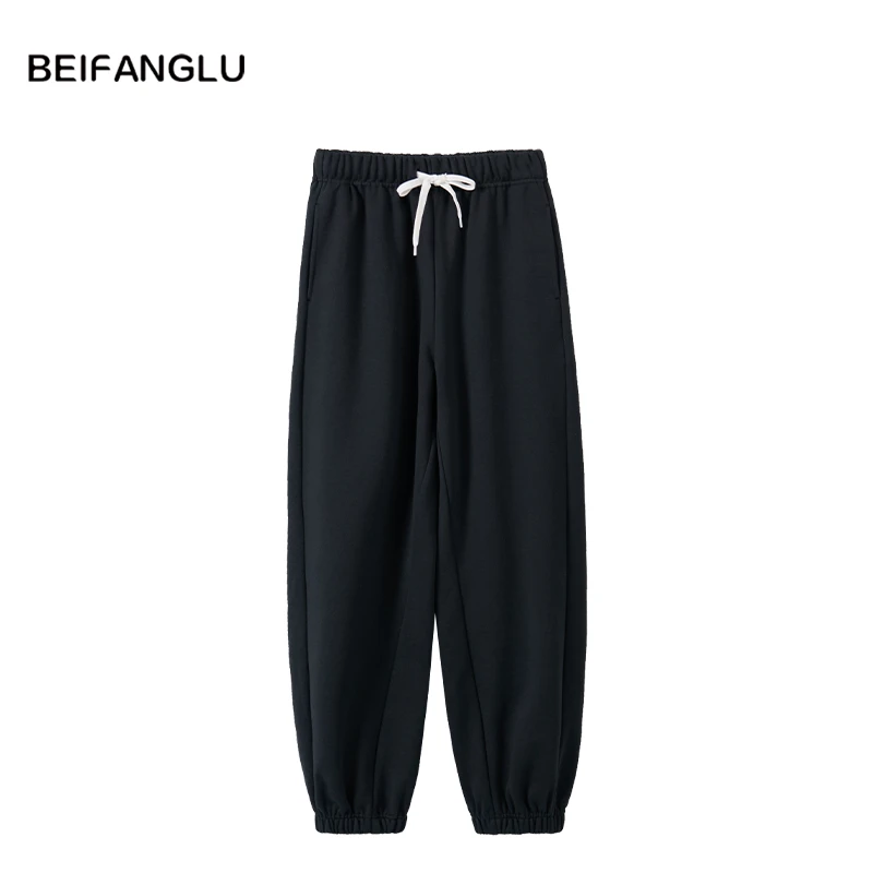 北方鹿【秋冬“暖炉裤”】新品休闲百搭抽绳松紧腰加绒束脚卫裤251534