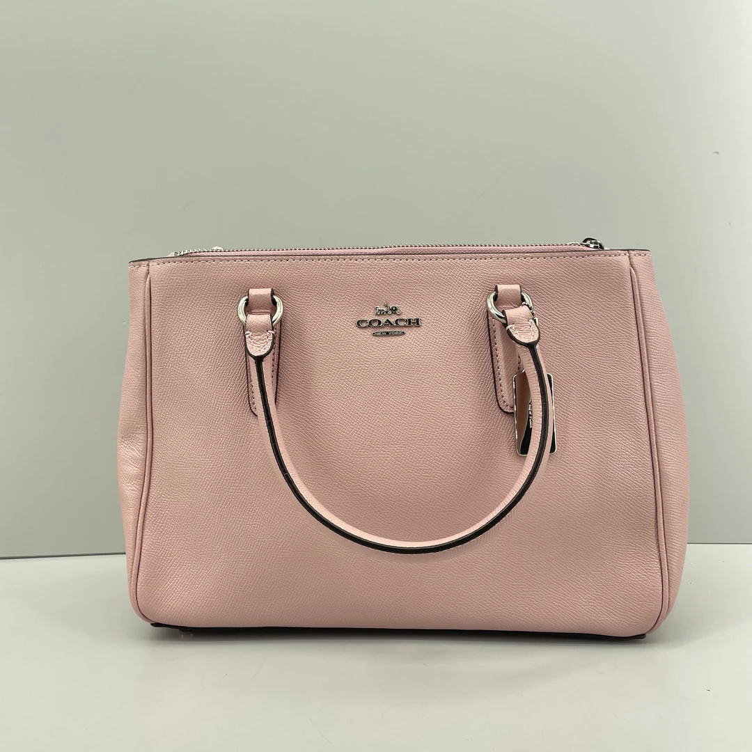 95新 COACH/蔻驰 粉色杀手手提斜挎包27*22*10cmE021109