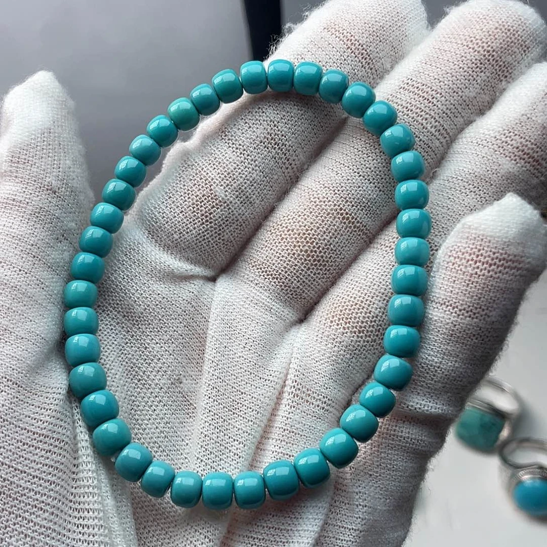 绿松石银S925镶嵌戒指