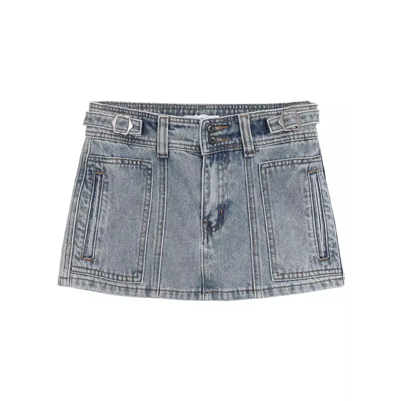 【秋秋清仓】时尚百搭蓝色牛仔女装半身裙24012
