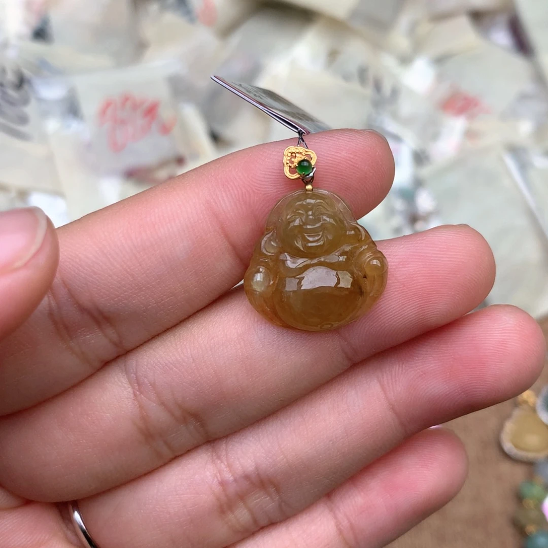 【闪购商品】18K金镶嵌挂件翡翠一