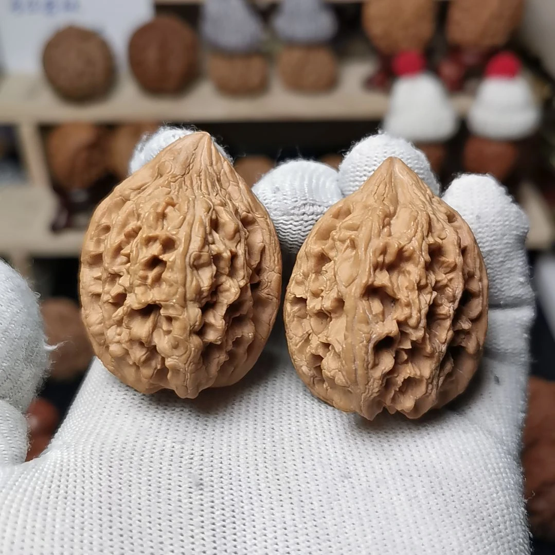 核桃文玩核桃高端小众大沽石3边肚高38-40-48/49