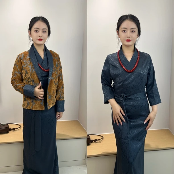 两件套西藏服外套藏装民族风春夏藏袍民族风博啦裙