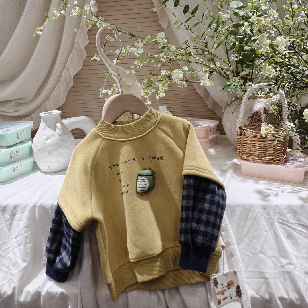 O2-5。065冬季一体绒卫衣童装