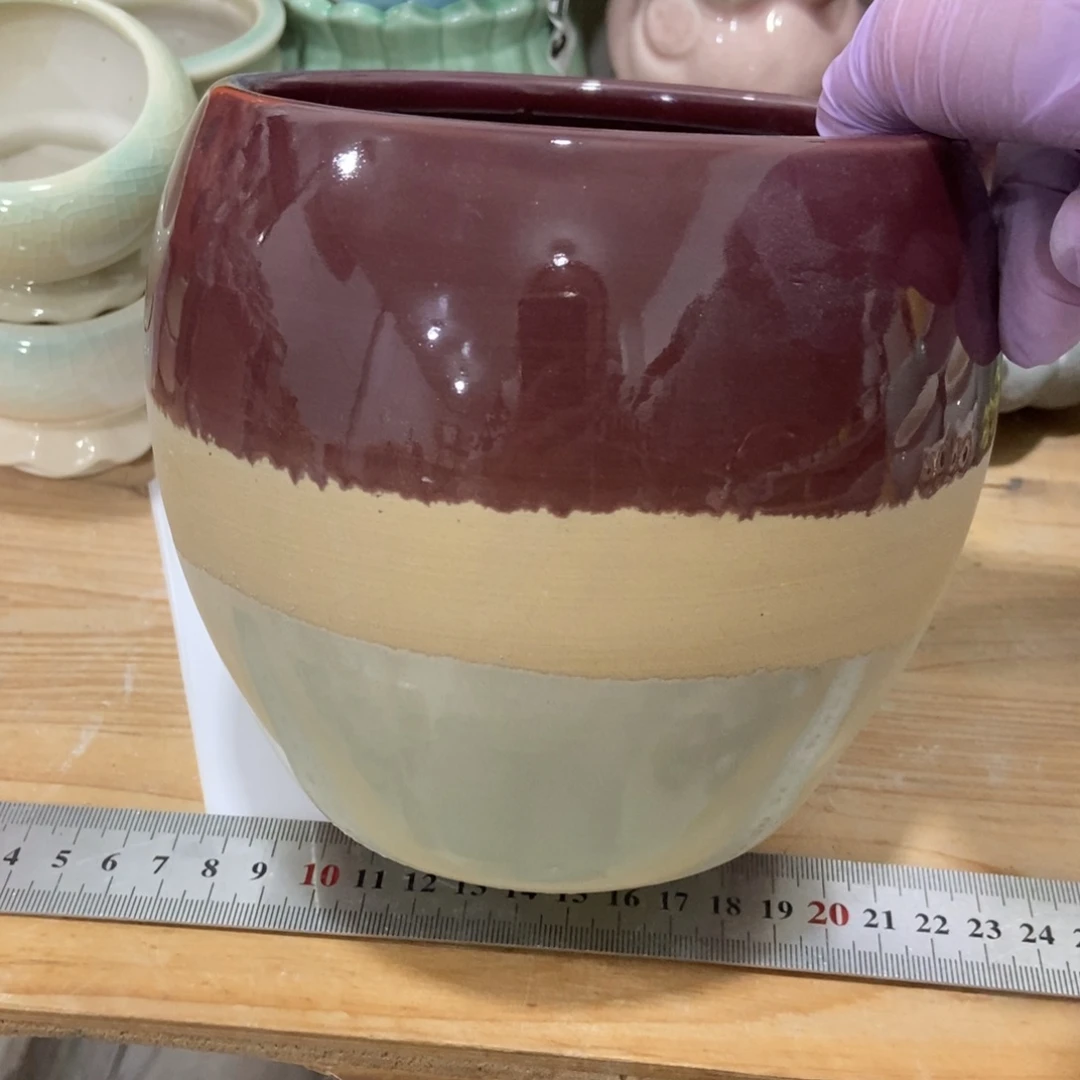 红陶高温陶瓷花盆