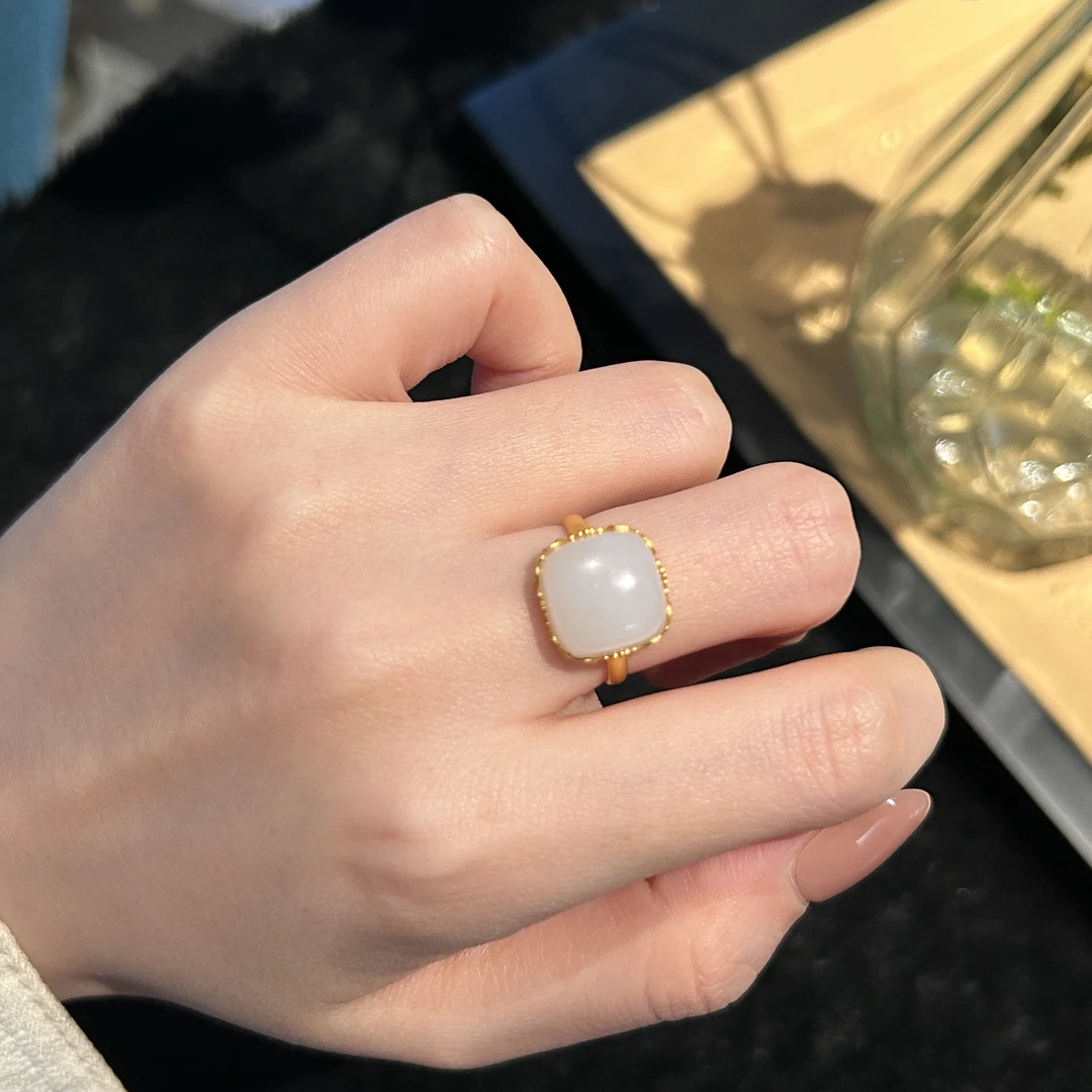 18K金 和田玉戒指 243310