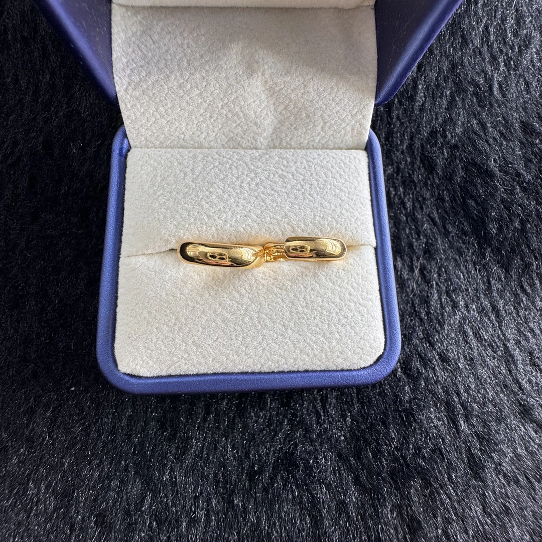 【丁老头甄选】金色光面小圈圈耳环1008