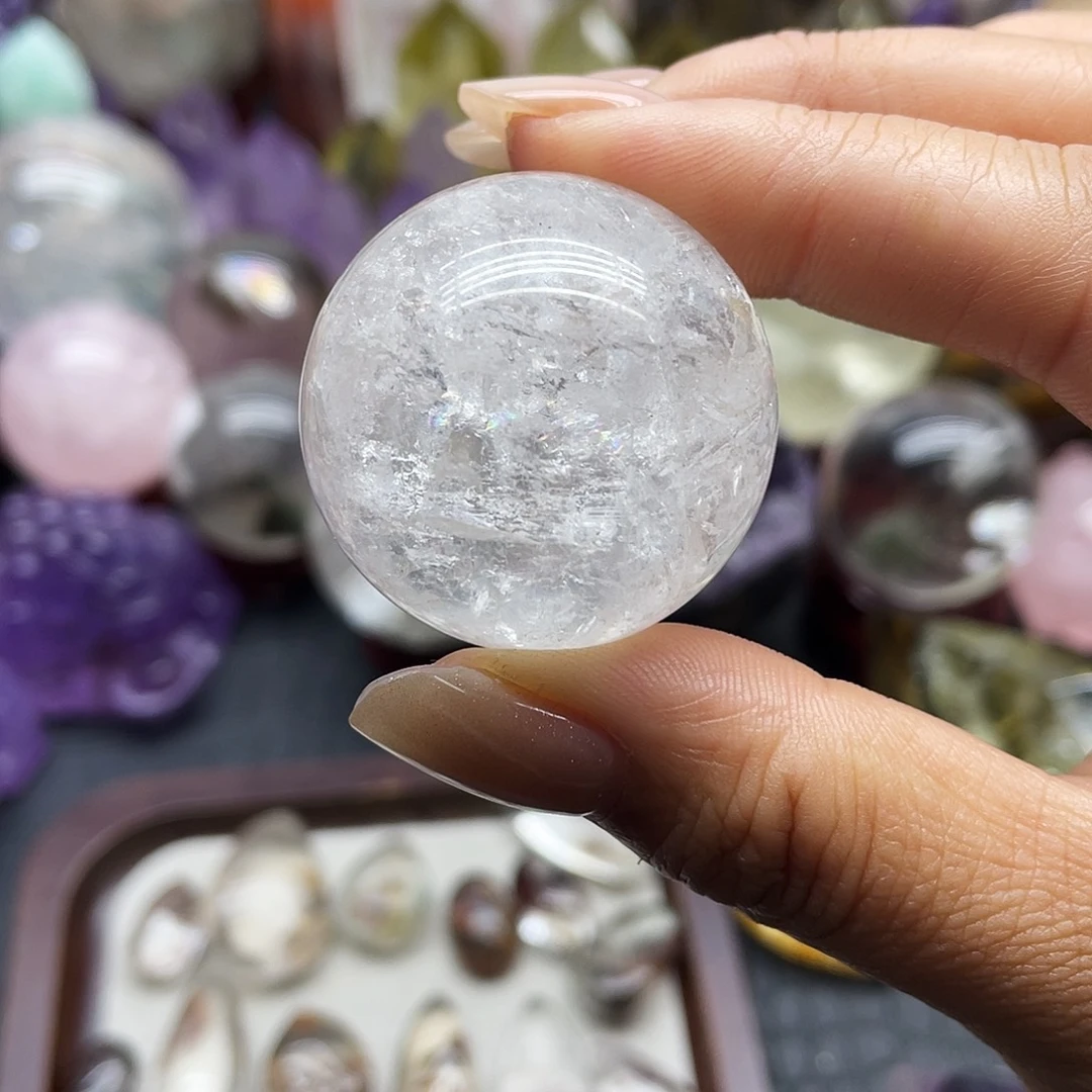 未镶嵌珠宝半成品水晶181白水晶3.4公分