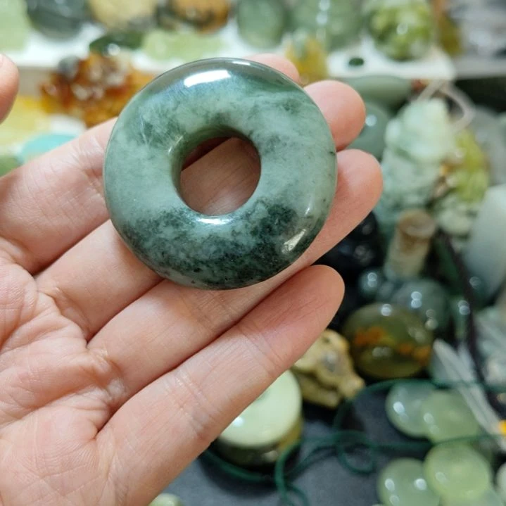 岫玉平安扣未镶嵌缘