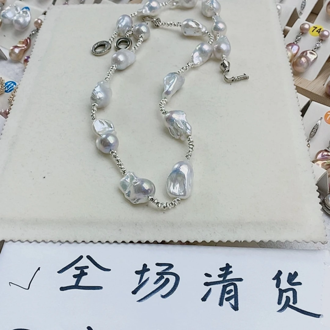 【闪购商品】银S925镶嵌淡水珍珠耳饰K****A