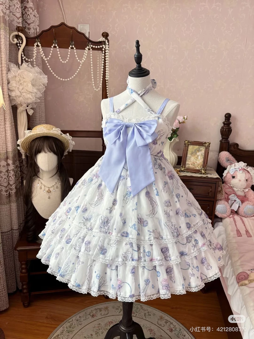 【实体店现货】小水母 兔耳工厂原创lolita设计现货