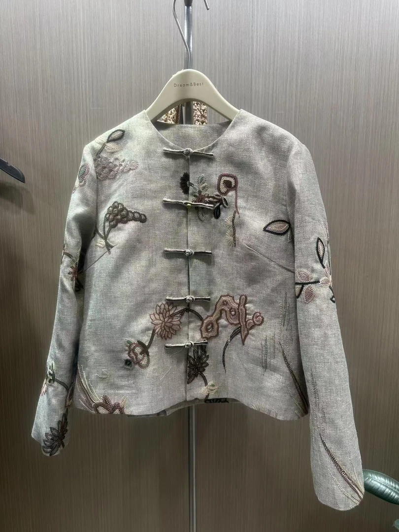 ZHUIMU.【芳华繁叶】新中式国风刺绣提花外套ZM8159