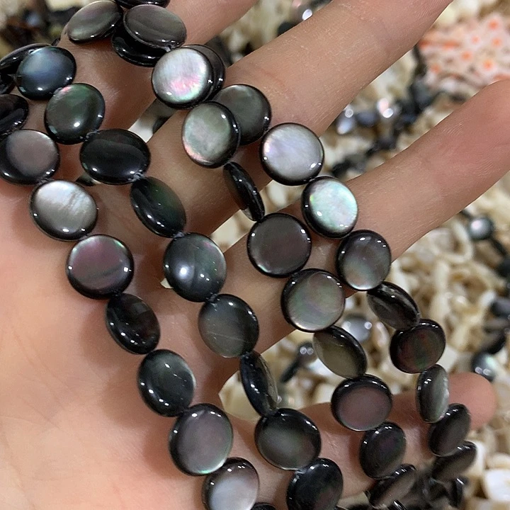 一条黑叠贝圆片10mm