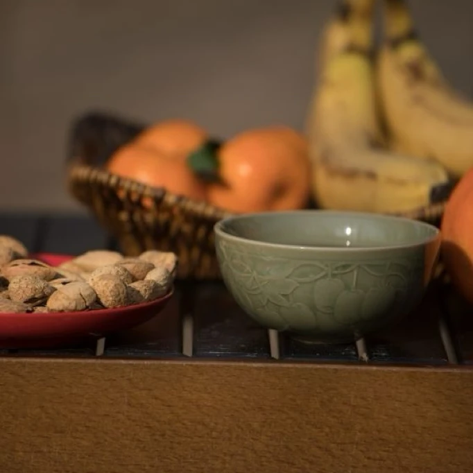 耀州窑    秘色猕猴桃普洱杯    耀州瓷 微瑕福利