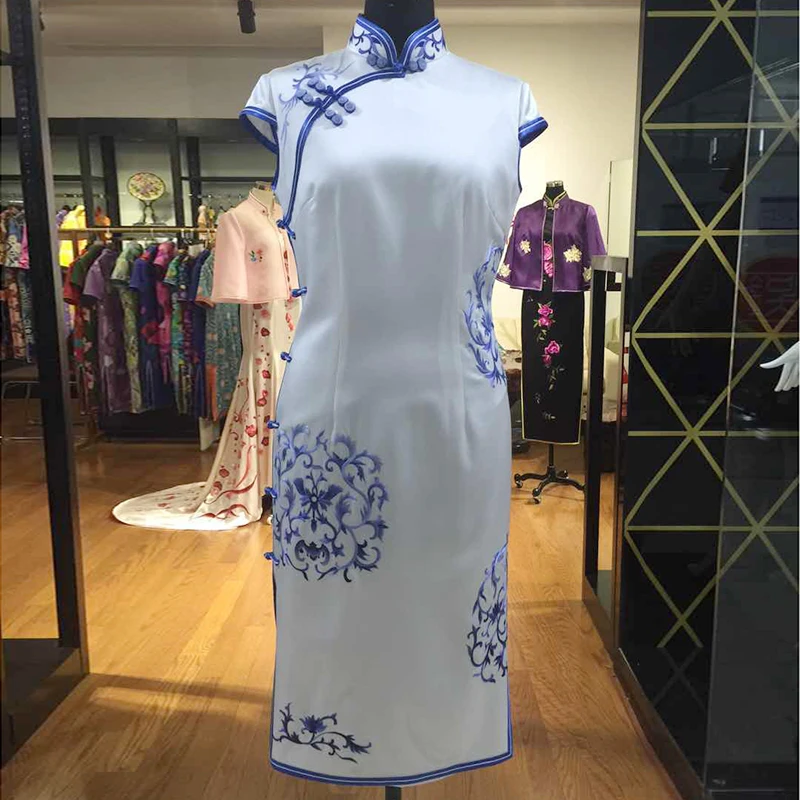 徐永良 39929【绣片定制款】手工苏绣旗袍中国风精致