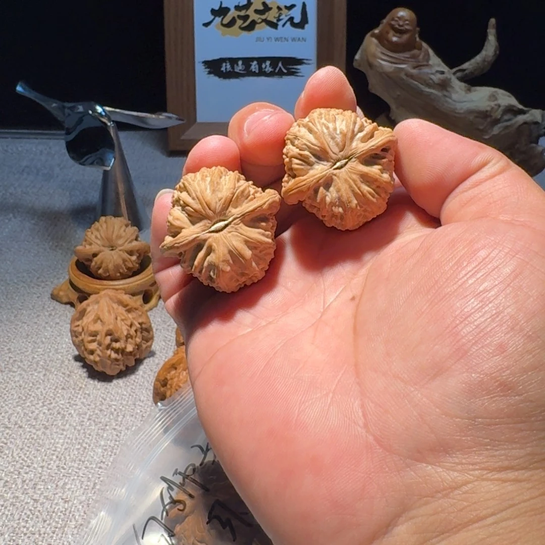 文玩核桃把件?*鱼全品34白狮子