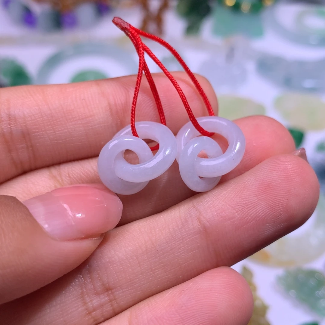 定制翡翠未镶嵌环环相扣