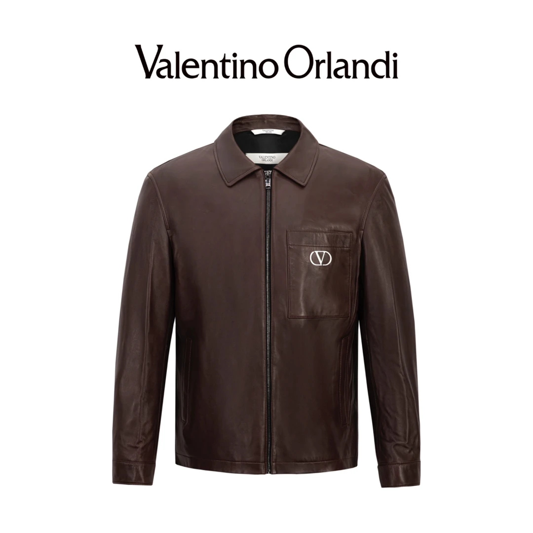 男士秋冬绵羊皮皮衣翻领修身秋季春秋休闲男款真皮短款夹克外套