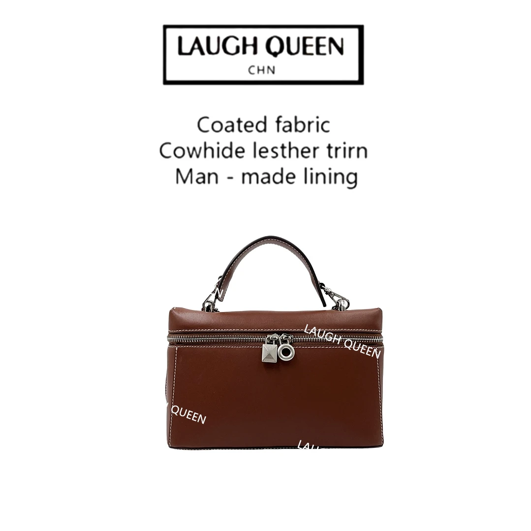 Laugh Queen手工打造真皮女士新款包 10216 棕色 盒子 p