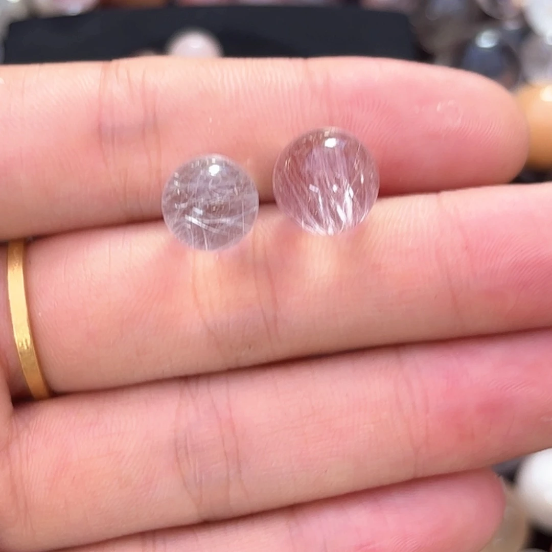 水晶珠宝半成品未镶嵌C****g定制通孔不退不换