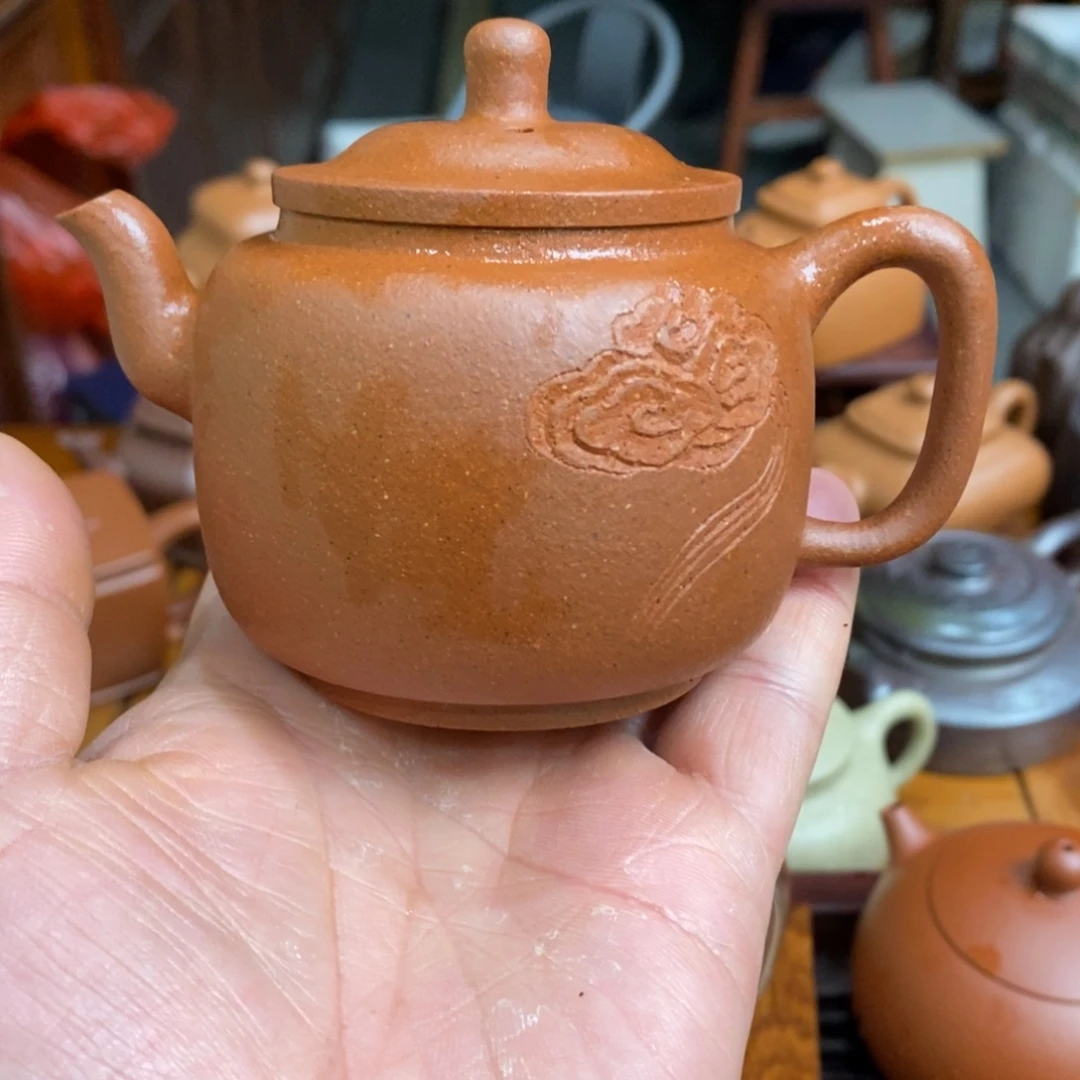 茶壶紫砂紫砂壶红黄泥半手工墨林