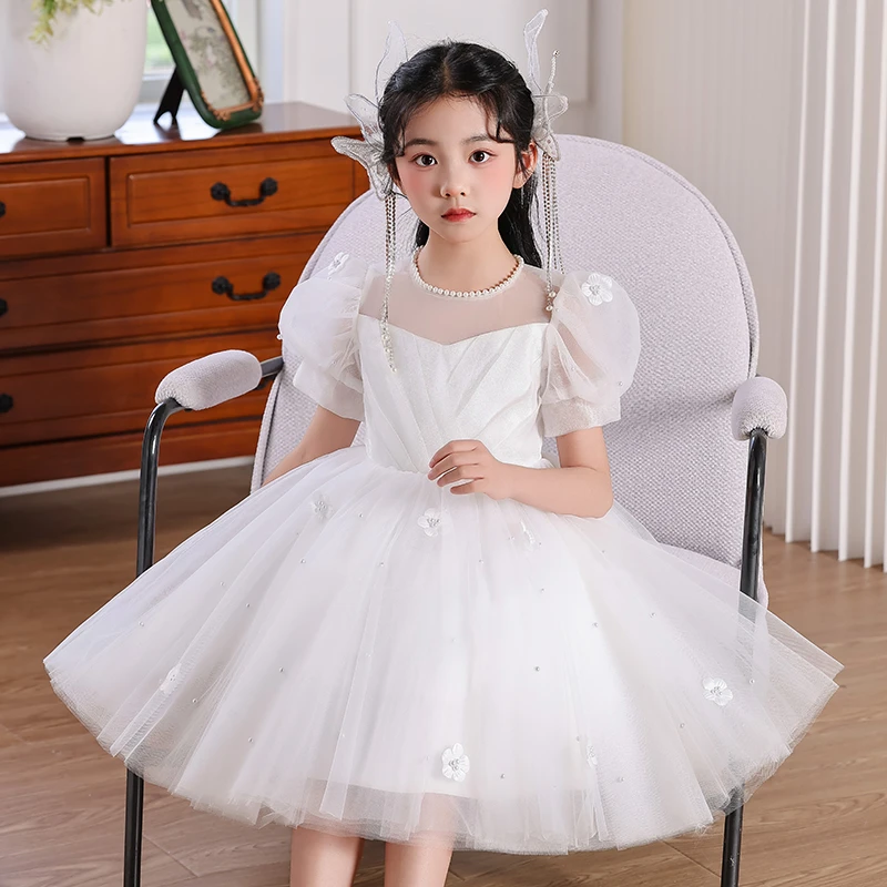 女童礼服小女孩儿童轻奢小众走秀主持人钢琴演奏服花童生日公主裙