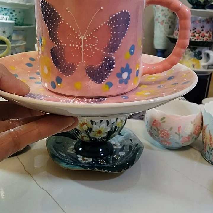 杯子瓷景德镇陶瓷釉下彩咖啡杯