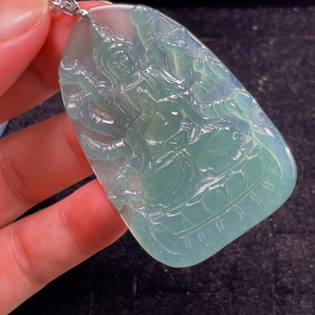 翡翠18K金镶嵌颈饰6，