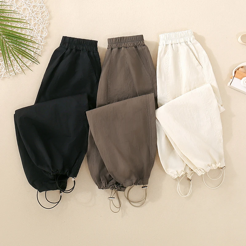 女童速干裤2025春夏新款儿童户外运动裤中大童休闲长裤薄款防蚊裤