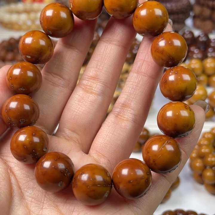 紫金鼠手串14.7尺寸紫金鼠光珠（反油）