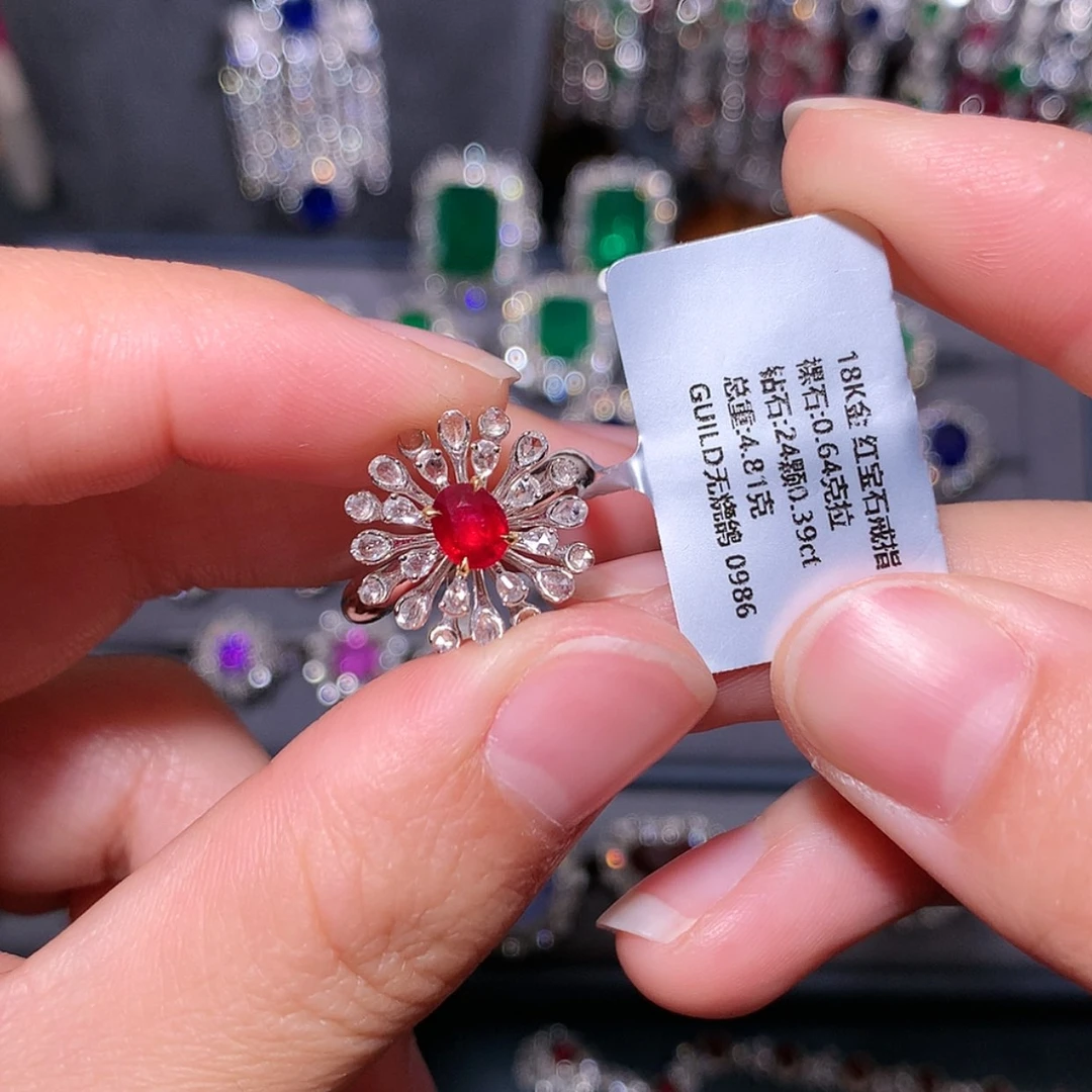 【闪购商品】红宝石戒指18K金镶嵌