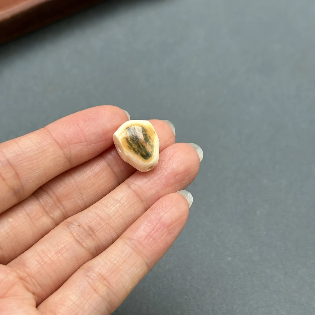 D3205天然猛犸牙 鲨鱼背三通11.2x15.3mm支持鉴定 假一罚四