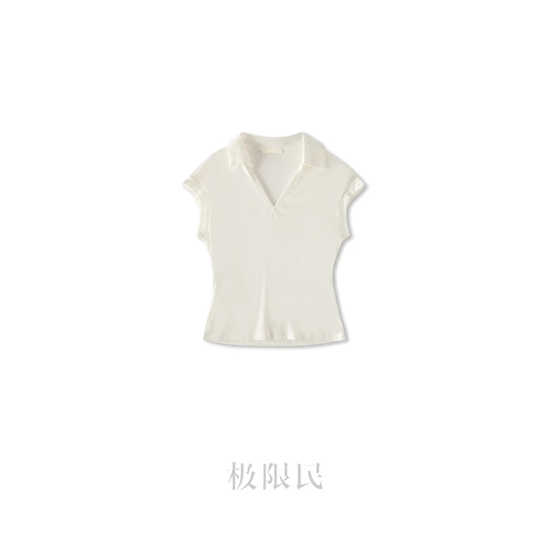 极限民《米露》夏季简约纯色亲肤柔软可爱少女风T恤F5202M0501