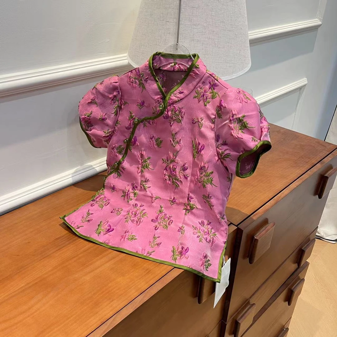 【喜儿定制】X夏季新款百搭时尚粉紫色无袖汉服休闲中大童夏纸片人