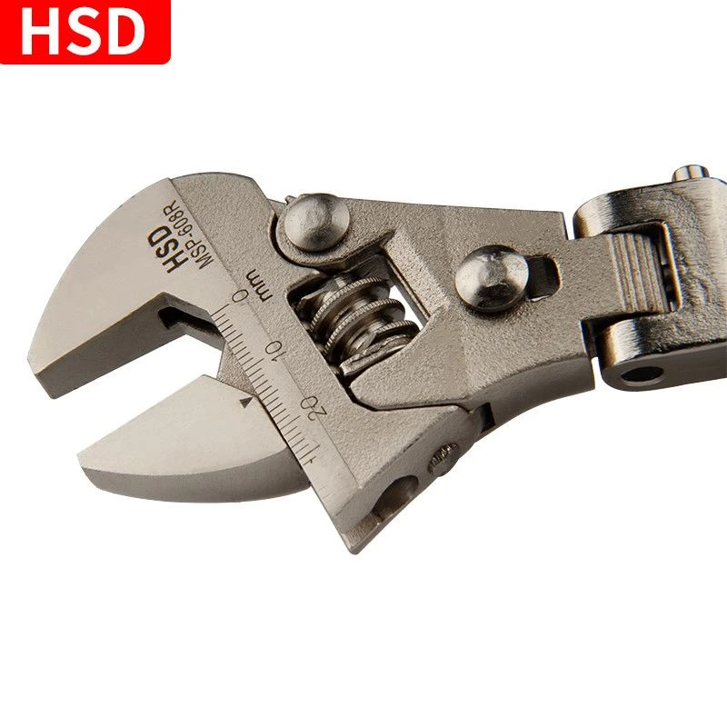 多功能活动扳手折叠摇头棘轮扳手快速机修水电空调安装大开口板子