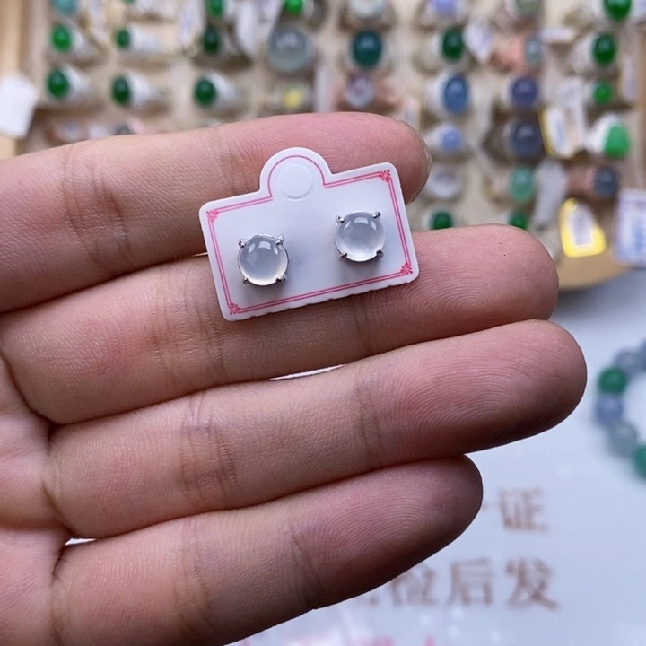C***c翡翠戒指银S925镶嵌天然缅甸翡翠a货