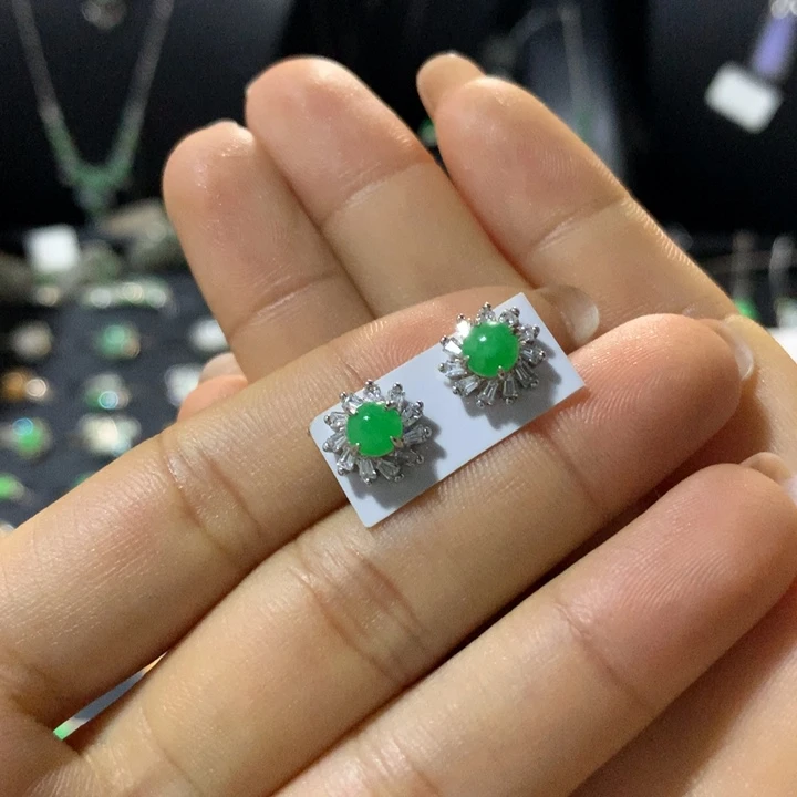 翡翠银S925镶嵌戒指