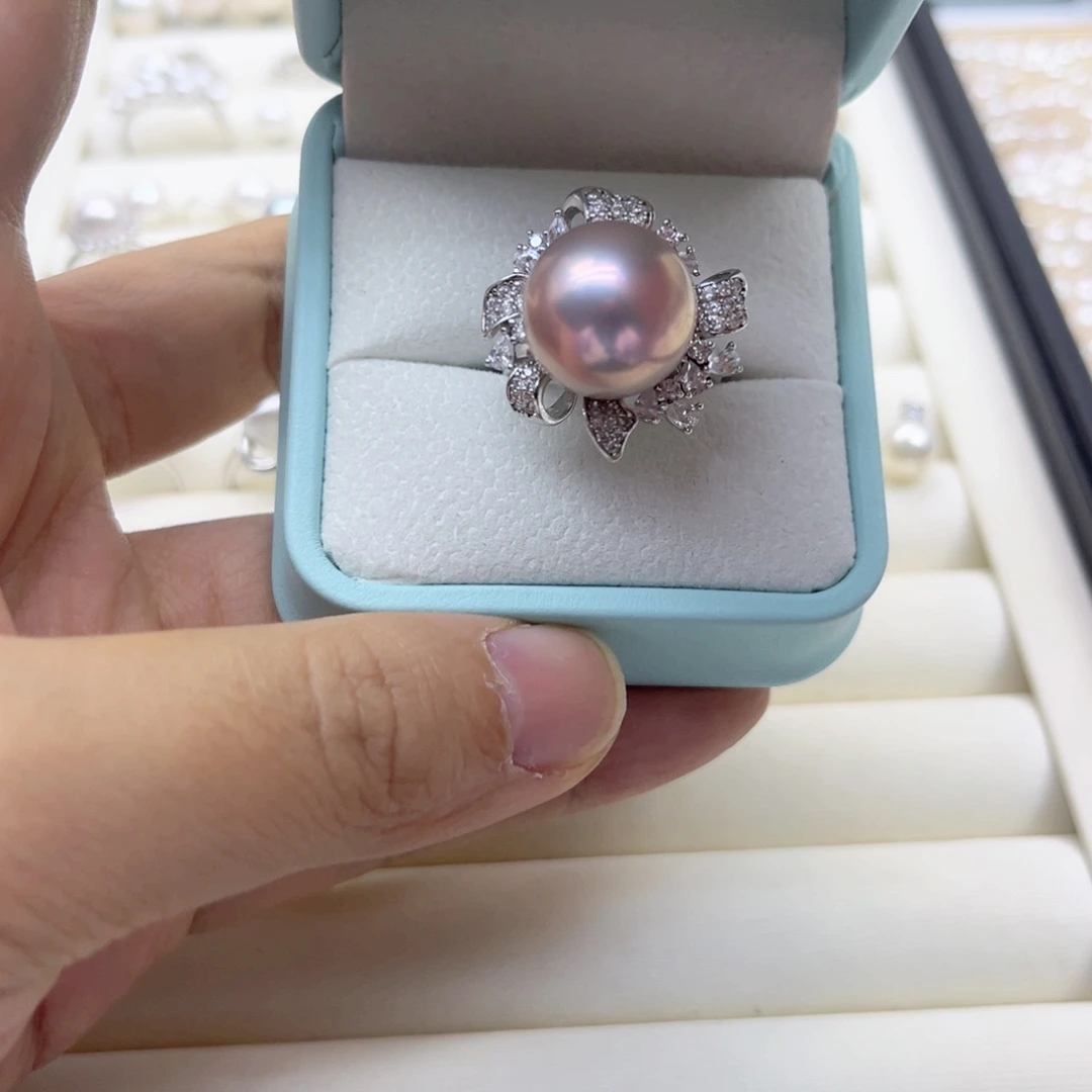 淡水珍珠戒指银S925镶嵌