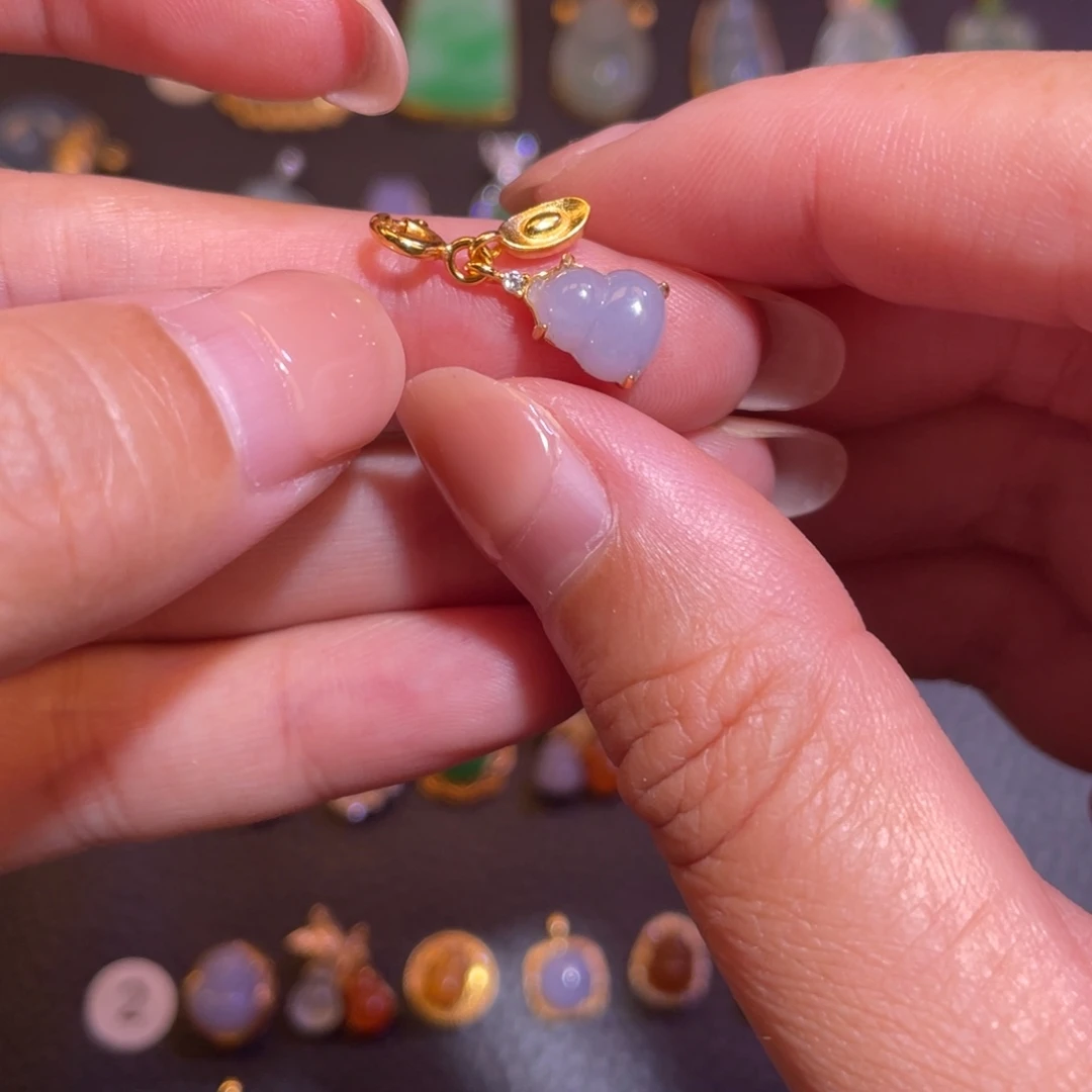 翡翠银S925镶嵌颈饰