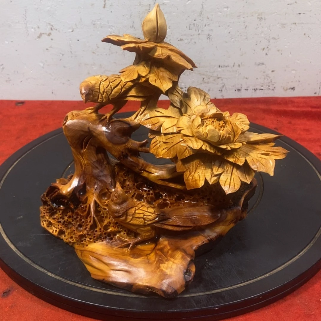 柏木（崖柏）认****吗崖柏摆件（精品牡丹