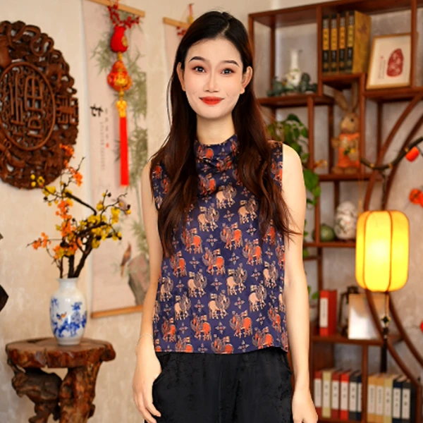 【董小姐】！宠粉福利！真丝提花香云纱背心女