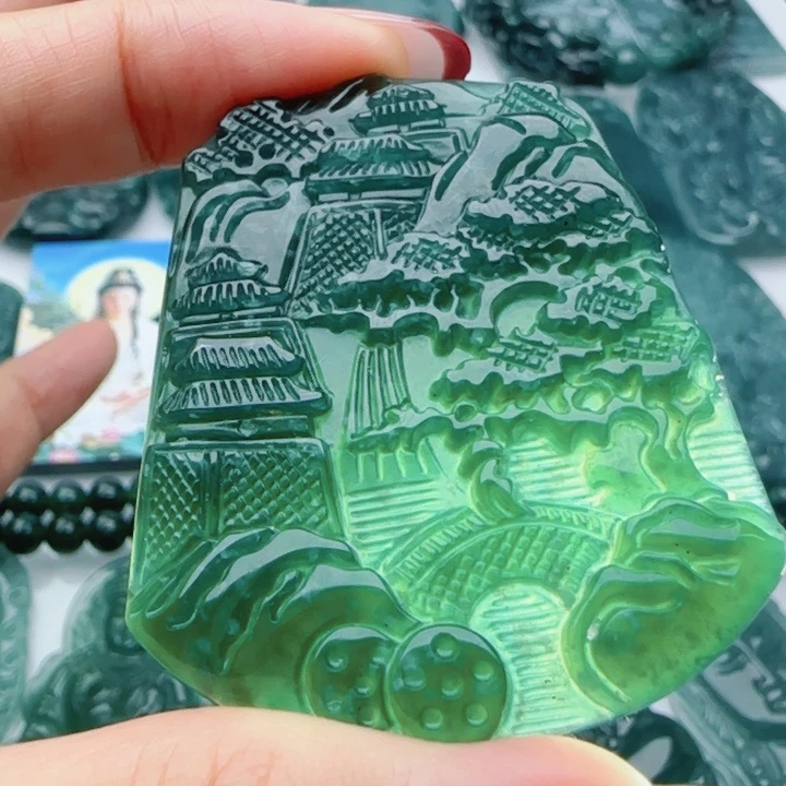 翡翠未镶嵌颈饰多样性发货天然A货翡翠